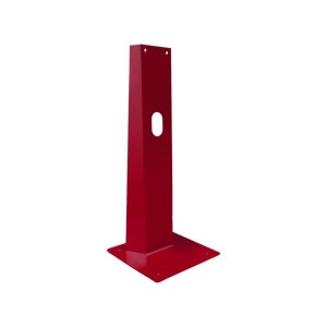 Soporte / Poste para extintor fijo o pivotante de acero rojo - Marca POK
