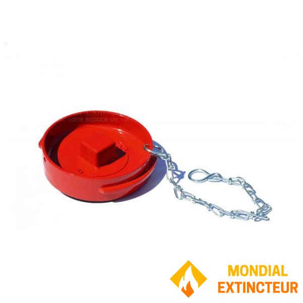 Tapón simétrico Guillemin DN65 con junta + cadena + escuadra de maniobra