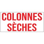 "COLONNES SÈCHES" en PVC rigide 200 X 80 mm FOND BLANC