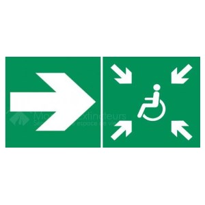 PMR-asennuspiste, oikea - PVC - L.300 x K.150 mm