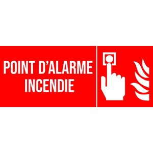 Panneau "Hälytyspisteen paloalarmille" PVC - 300x120 mm