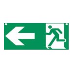 Suuri jäykkä PVC-paneeli "PICTO LEFT EXIT" 600 X 300 mm