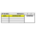 100 Étiquettes BAES  Vierges Maintenance - 70 x 20 mm