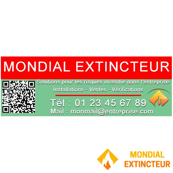 1000 Étiquettes communication pour extincteurs - 148 X 50 mm