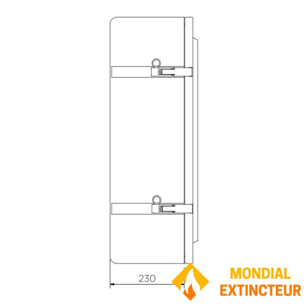 Armoire à clé pour extincteurs 6 ou 9 Kg  double