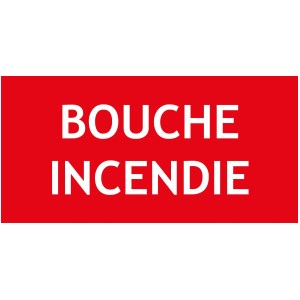 "BOUCHE INCENDIE" PVC rigide 200 X 100 mm