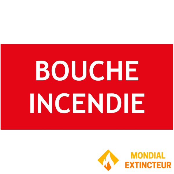 "BOUCHE INCENDIE" PVC rigide 200 X 100 mm
