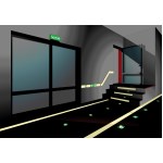 Bande d'orientation polycarbonate photoluminescente – L.600 x H.100 mm