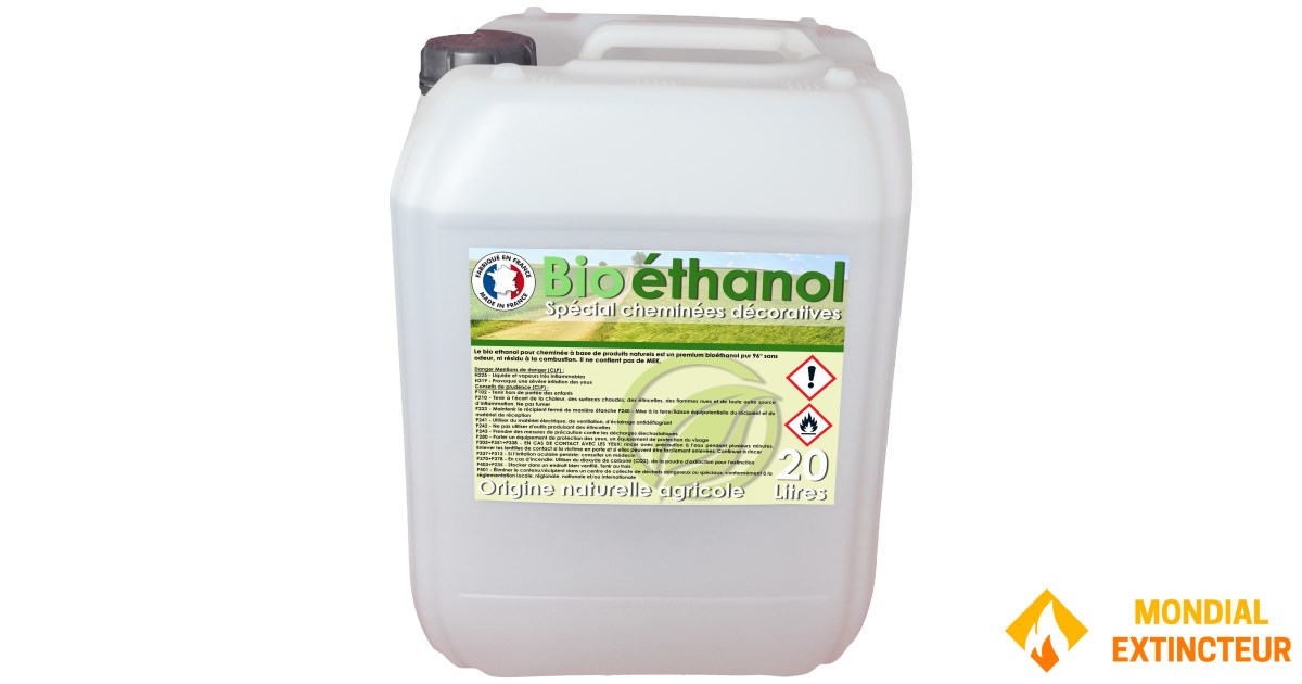 Bioéthanol Pour Cheminée 24 Litres - Alcool 96,6% Pur, Combustion Propre Et Inodore, Intérieur/Extérieur