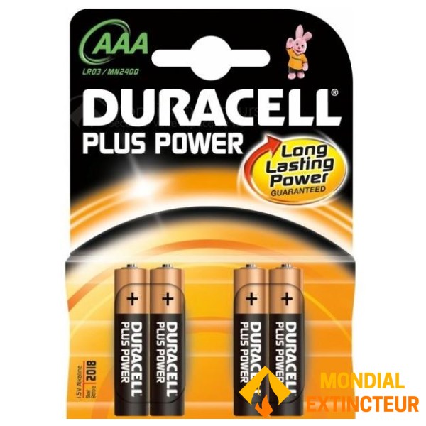 Blister de 4 piles DURACELL 1,5V LR03