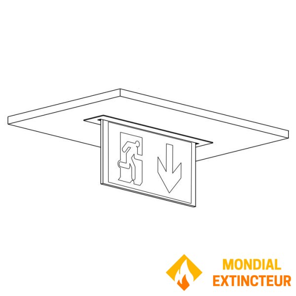 Bloc d'évacuation Grand Luxe "LUMINA" Adressable - Encastré plafond