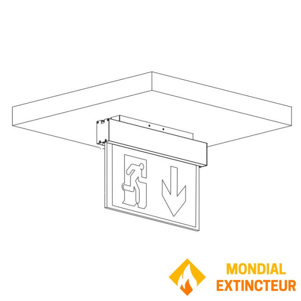 Bloc d'évacuation Grand Luxe "LUMINA" pour source centrale - Sailli Plafond