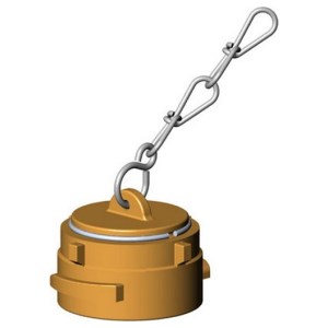 Bouchon acier à verrou avec chaînette DN40