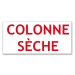 "COLONNE SÈCHE" en PVC rigide 200 X 100 mm FOND BLANC