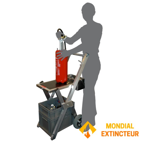 Chariot pour vérificateur extincteur