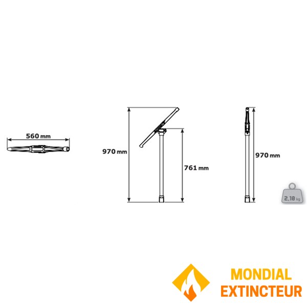 Clé de barrage articulée en aluminium