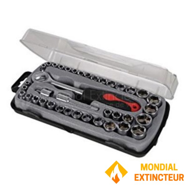 Coffret compact 39 pièce - Clé à cliquet - Douilles 39 pièces