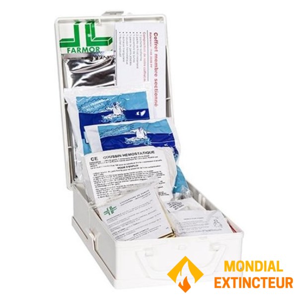 Coffret de secours « Membre Sectionné » Polypropylène blanc