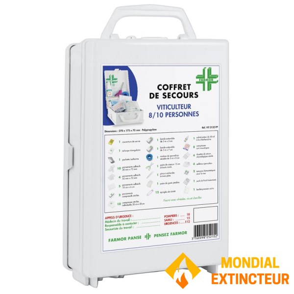 Coffret de secours "Viticulteur" 8/10 personnes