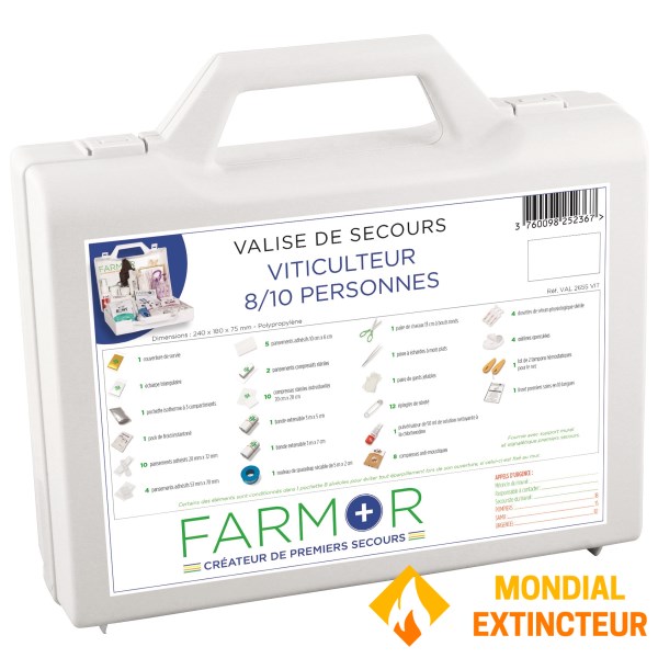 Coffret de secours "Viticulteur" 8/10 personnes