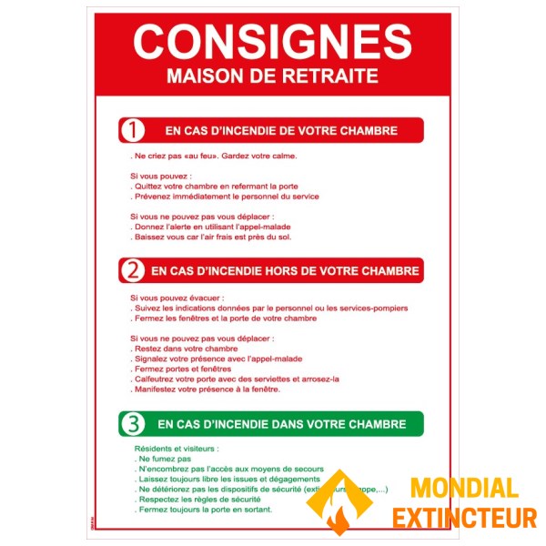 Consigne maison de retraite - Format A4