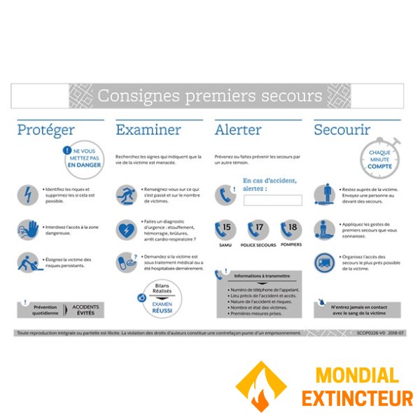 Consigne de sécurité "Consignes premiers secours"