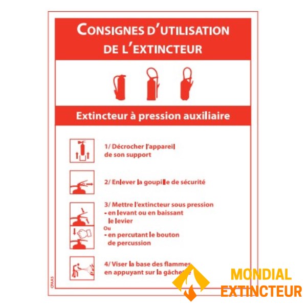 Consigne d’utilisation extincteur PA A5