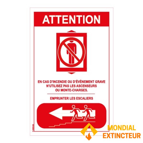 Consignes ascenseur Gauche - PVC A5