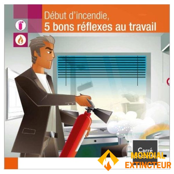 Début d'incendie, 5 bons réflexes au travail