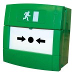 Déclencheur manuel vert ouverture de porte - 2 X NO/NF