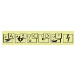Etiquette classes de feu extincteur - PHOTOLUMINESCENT 30x120 mm