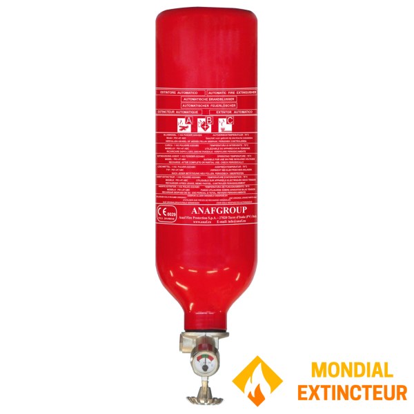 Extincteur automatique à poudre 1Kg ABC - Marque ANAF