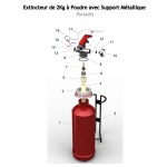Extincteur à poudre ABC 2 Kg - Marque MOBIAK