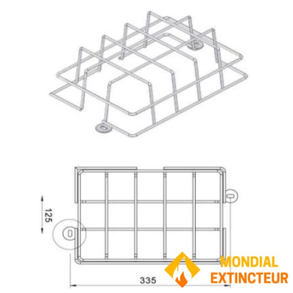 Grille de protection des blocs Gamme "XENA FLAT" étanche