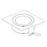 Kit d'encastrement pour plafond carré gamme "Spazio Luz"