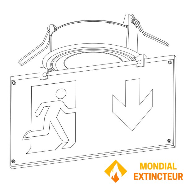 Kit encastrement plafond rond et porte étiquette "Spazio Luz"