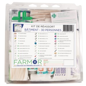 Kit de réassort pour armoire à pharmacie "Bungalow de Chantier" - 30 personnes
