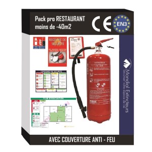 Kit sécurité Restaurant inférieur à 40 M² avec plan d'évacuation