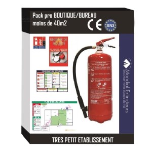 Kit sécurité pour bureau inférieur à 40 M² avec plan d'évacuation