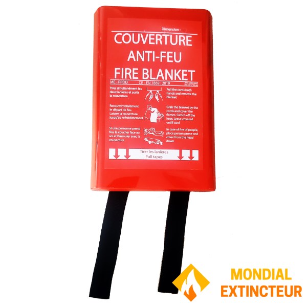 Lot de 20 Couvertures anti feu rigide 1,20 X 1,80 M. Norme EN1869