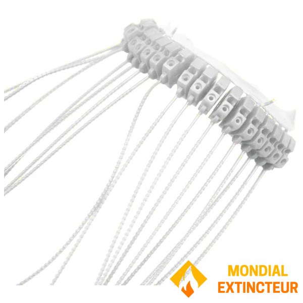 Lot de 300 plastoscellés blancs longueur 160 mm