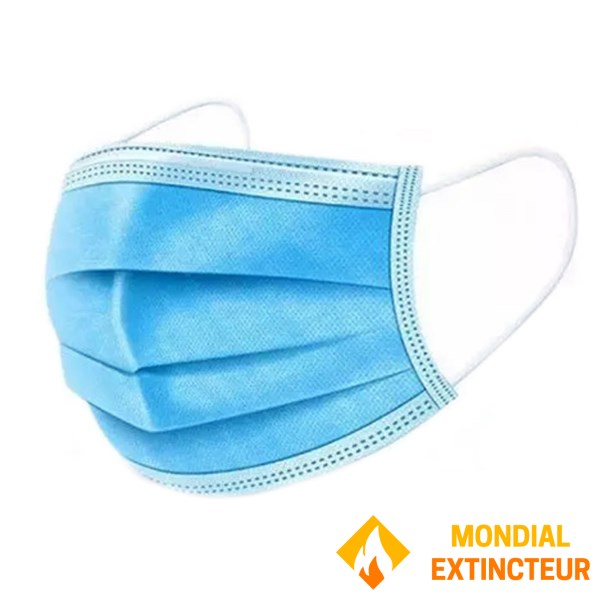 Lot de 50 - Masques Chirurgicaux 3 plis fixation élastique