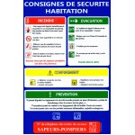 Lot de 50 consignes de sécurité "habitation