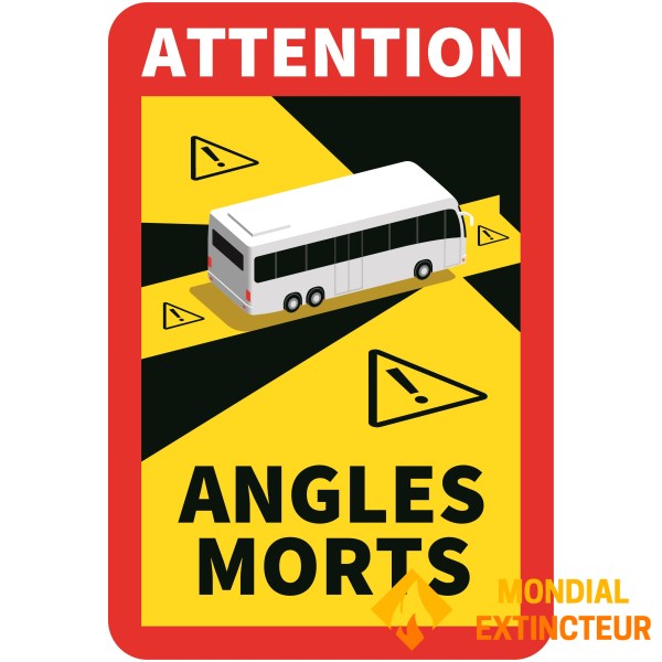 Lot de 6 - Adhésif obligatoire angle mort pour bus
