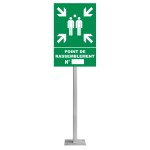 Mât de fixation télescopique en acier galvanisé 1M20 à 1M80