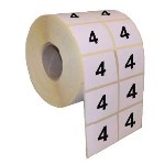 Numérotation Extincteurs – 100 chiffres par rouleau – Chiffre 4 - 15 X 20 mm -