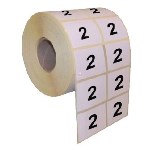 Numérotation Extincteurs – 200 chiffres par rouleau – Chiffre 2 - 15 X 20 mm -