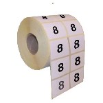 Numérotation Extincteurs – 200 chiffres par rouleau – Chiffre 8 - 15 X 20 mm -