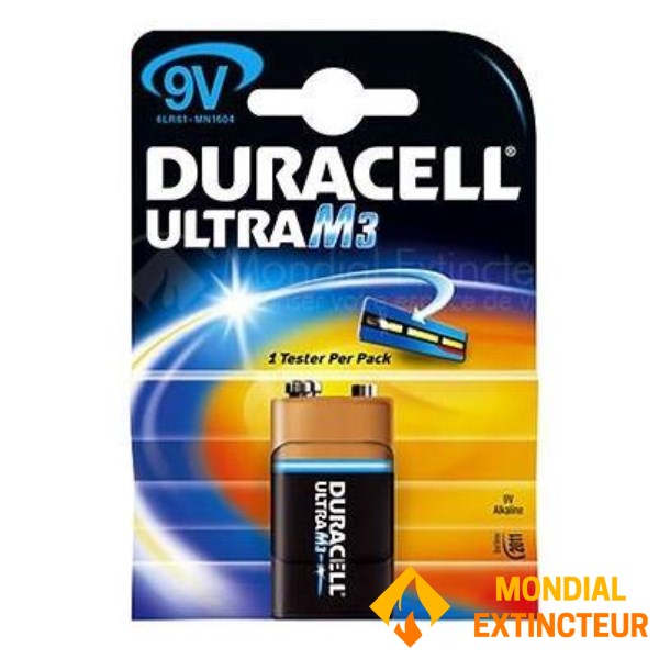 Pack 10 Blisters pile DURACELL - 9V-6LR61-MN1604