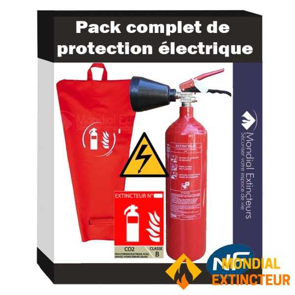 Pack complet extincteur protection électrique